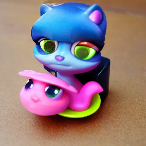 Prompt: Liminal space in outer space!!!!!!!, my littlest pet shop toy