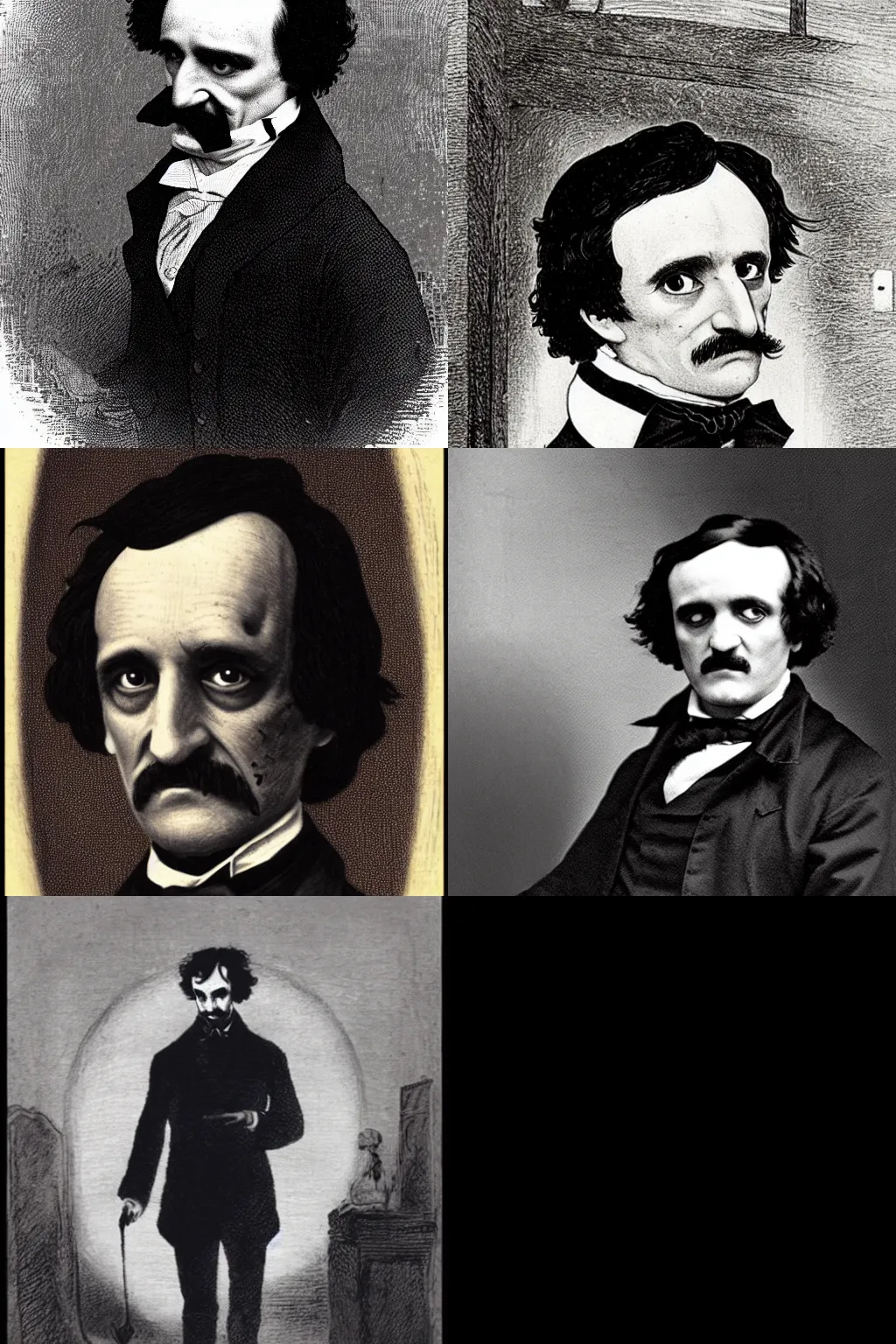 Prompt: edgar alan poe entering the dream land