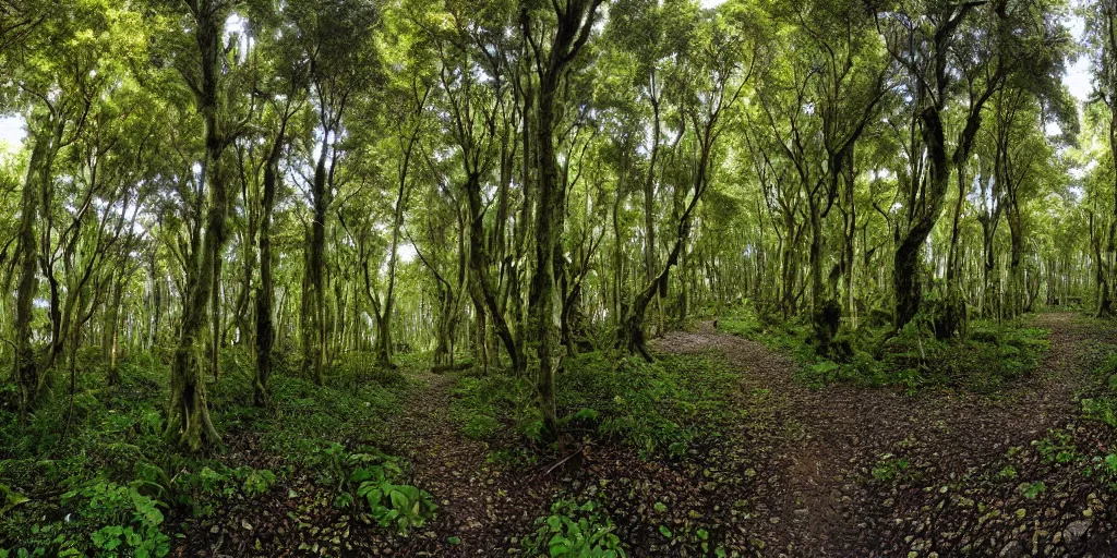 Image similar to new zealand lowland broadleaf podocarp forest close up. google street view