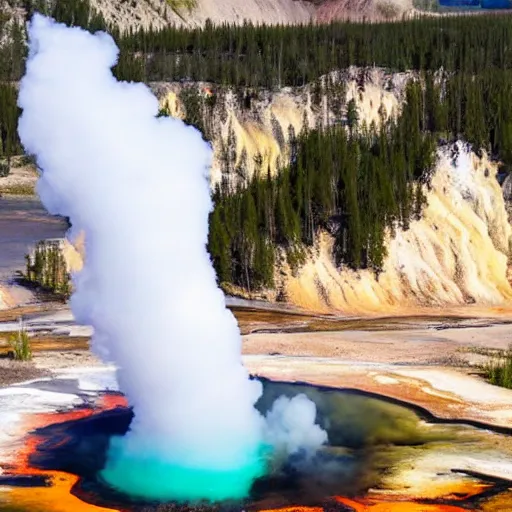 Prompt: yellowstone erupts