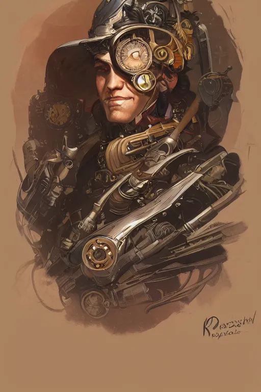 Image similar to anthropomorphic hawk as steampunk half - cyborg, western, high fantasy, dnd, smooth, sharp focus, illustration, highly detailed, digital painting, artstation, concept art, by disney animation, rossdraws, alphonse mucha, frank fanzzeta, collectible card art