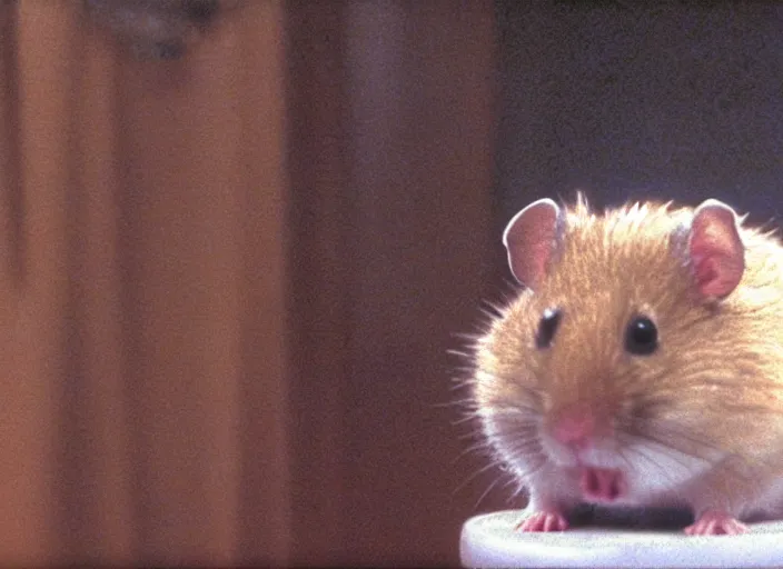 Prompt: a film still of a hamster called david in doctor who ( 1 9 8 6 )