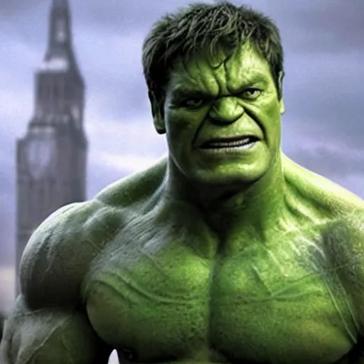 Prompt: Ewan McGregor as the Hulk