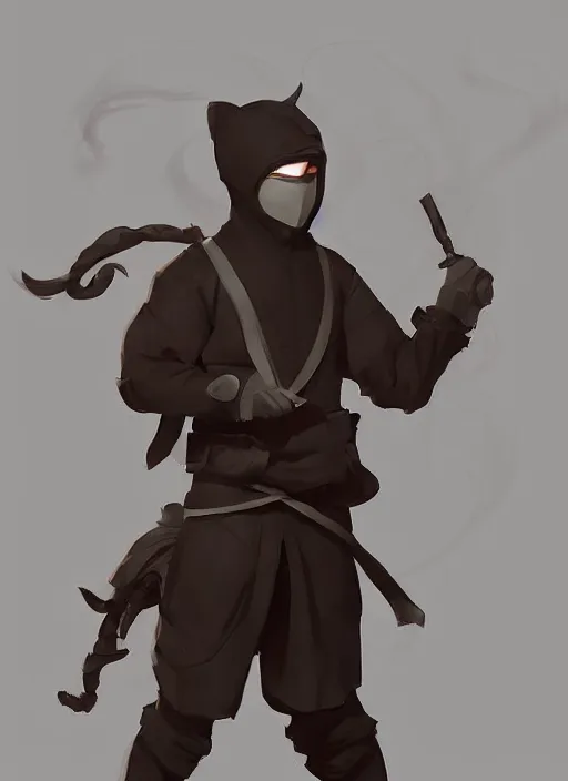 Prompt: a beautiful fullbody portrait of a cute male ninja by cory loftis. artstation, pinterest, ambient occlusion, volumetric light, digital art, highly detailed, fine detail, complex fantasy character, rendered in octane