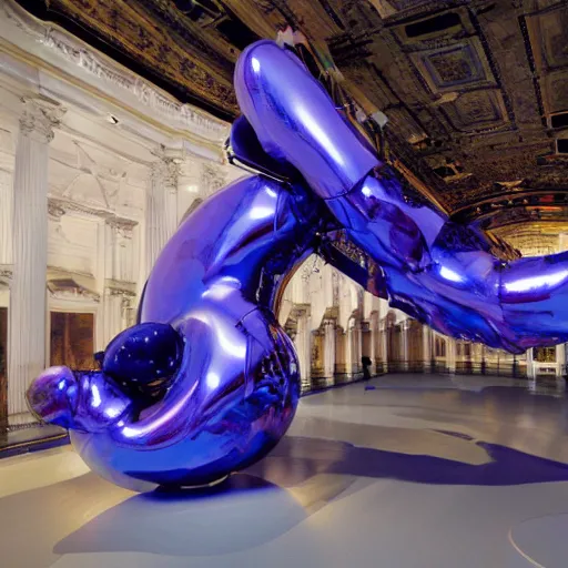 Prompt: Liminal space in outer space by Jeff Koons