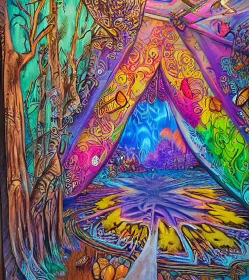 Image similar to pyrography, spray painted graffiti, perspective chalk art pastiche by Lisa Frank, Josephine Wall and Dan Mumford, cel-shaded, thick ink lines