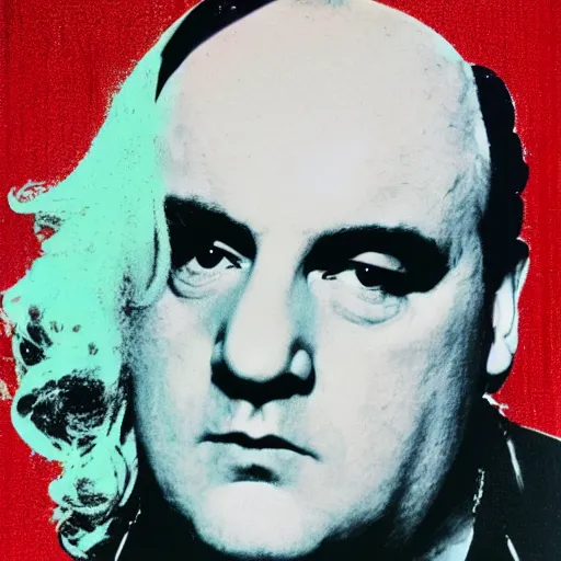 Prompt: tony soprano designed by warhol