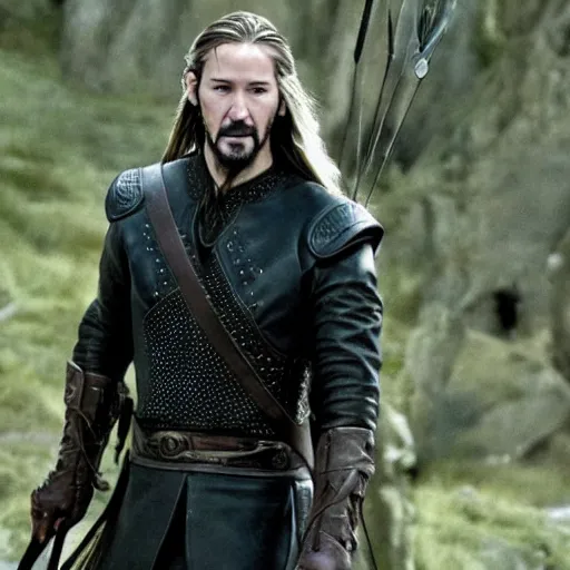 Image similar to Keanu Reeves as Legolas