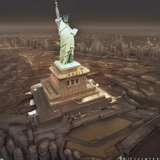 Prompt: statue of liberty, whiteness | highly detailed matte painting, hyperrealistic, very intrincate | cinematic lighting, award - winning | by rachel ruysch, giger, beksinski and bocklin | by austin osman spare and william blake, trending on artstation, cgsociety, official art, octane.