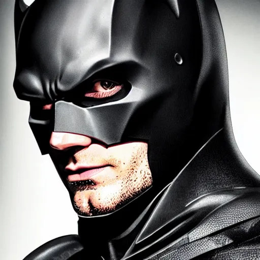 Image similar to henry cavill as batman, cinematic lightning, photoshoot, character portrait, tim burton, gothic, artgerm,