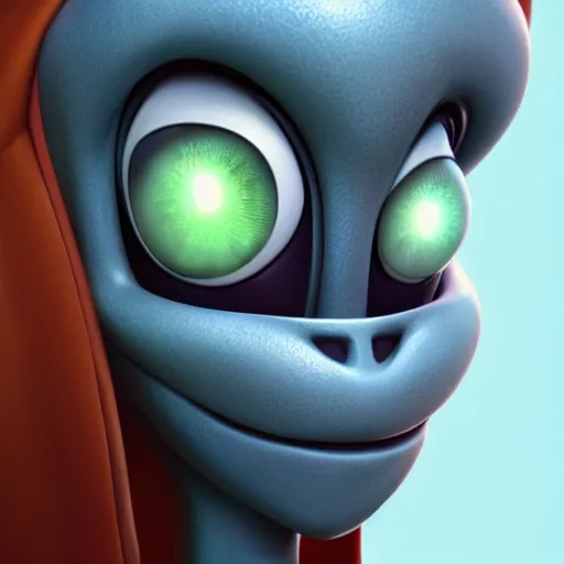 Image similar to portait of a cute alien with king costume, au naturel, hyper detailed, digital art, trending in artstation, behance, deviantart, cinematic lighting, studio quality, smooth render, unreal engine 5 rendered, octane rendered, art style by pixar and dreamworks and warner bros and disney and riot