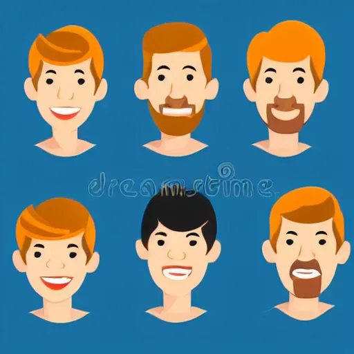 Image similar to team of 8 excited people in team uniform, vector illustration, minimal face features, vector illustration, white background