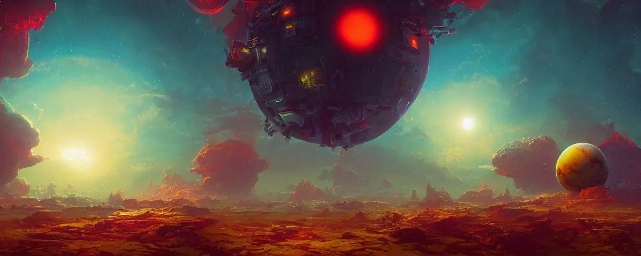 Image similar to ” gas planet, [ cinematic, detailed, epic, widescreen, opening, establishing, mattepainting, photorealistic, realistic textures, octane render, art by paul lehr ] ”