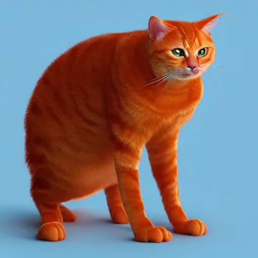 Prompt: an orange tabby cat with electronic parts attached, artstation, concept art, smooth, sharp focus, illustration, highly detailed