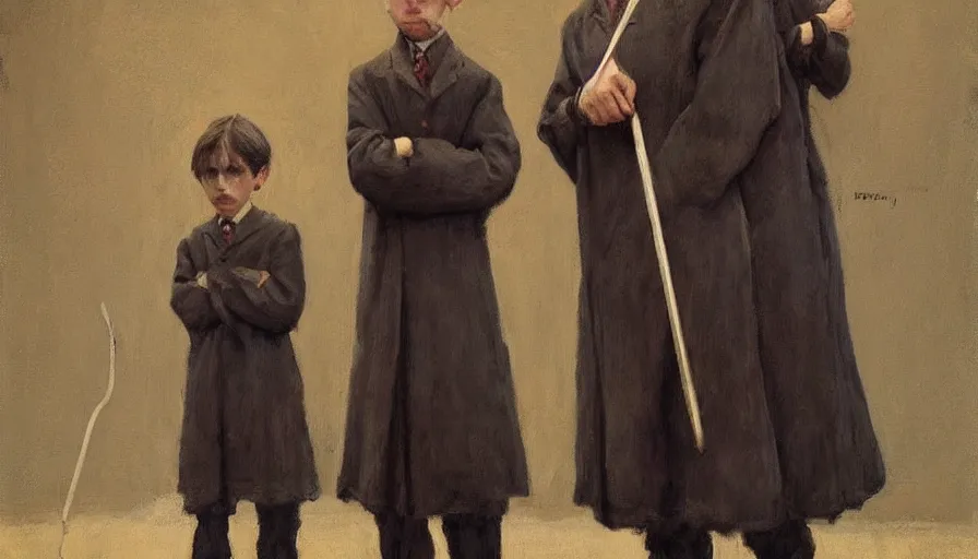 Prompt: painting by borremans, harry potter, detailed, stunning