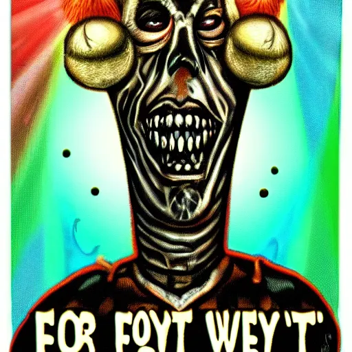 Image similar to floyd went to hell, floyd scary art, hell style art, icon in color