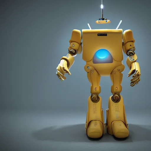 Image similar to sliced american cheese robot cyborg realistic cinematic lighting 3d redshift.