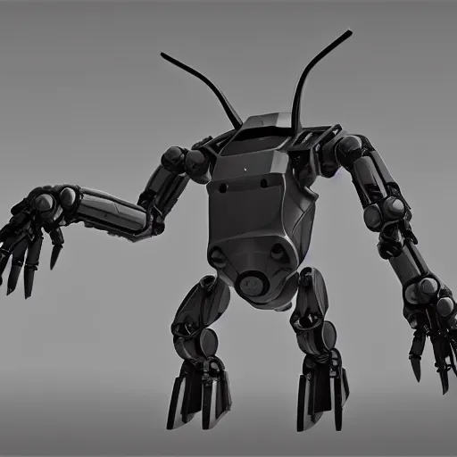 Image similar to hard surface, robotic platform, based on realistic low poly convex shape, 6 claws, symmetric, unreal engine