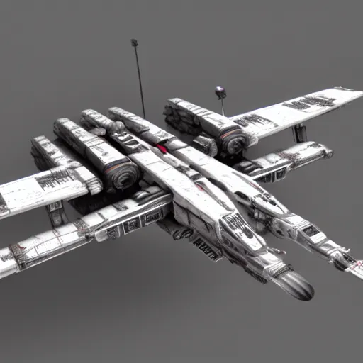 Image similar to x wing, detailed 4 k render