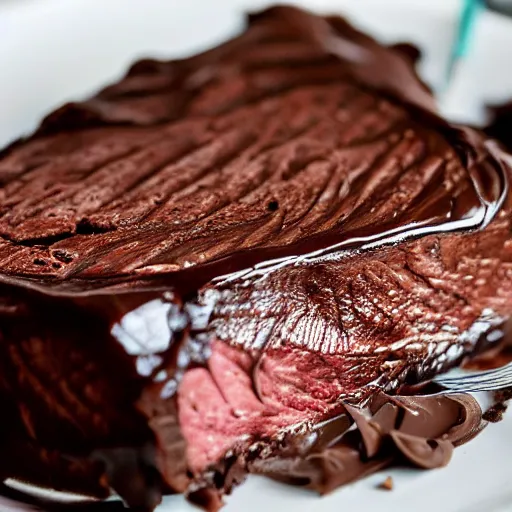 Prompt: chocolate steak