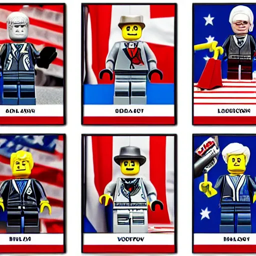 Image similar to 2 0 2 0 election lego set with included special edition joe biden minifigure in plastic packaging