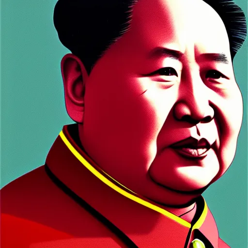 Prompt: Mao zedong , Colored pencil , Hyperdetailed , trending on artstation , CGSociety , matte painting , Concept art
