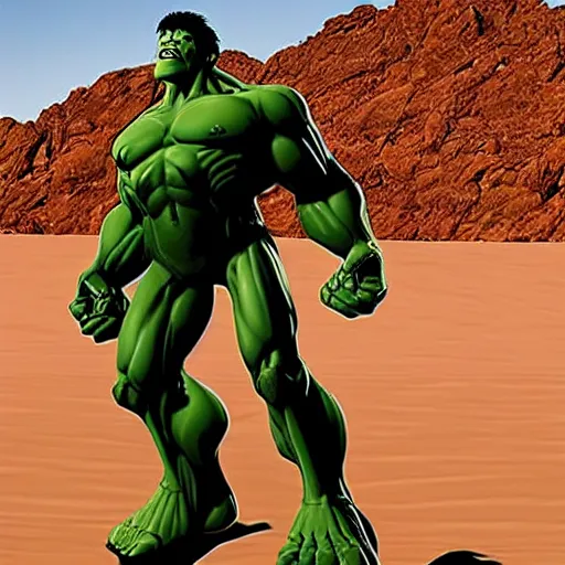 Prompt: The hulk’s skeleton found in the desert