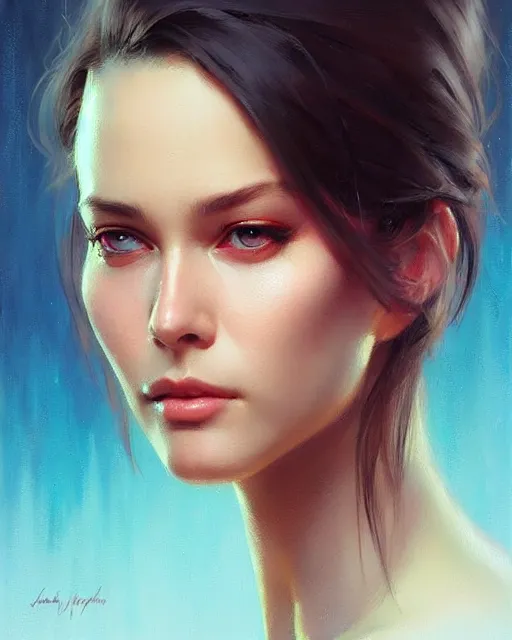 Image similar to karl - heinz urban!!!, fine - face, audrey plaza, realistic shaded perfect face, fine details. anime. magali villeneuve, artgerm, jeremy lipkin and michael garmash and rob rey