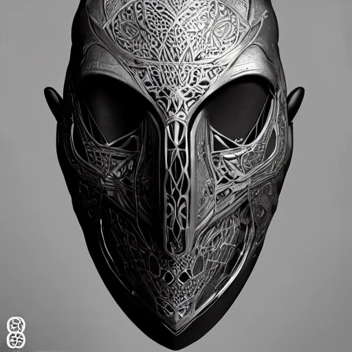 Image similar to corvo attano's mask, intricate linework, intricate detail, artstation, behance, deviantart trending, beauitful, smooth, focus, octane render