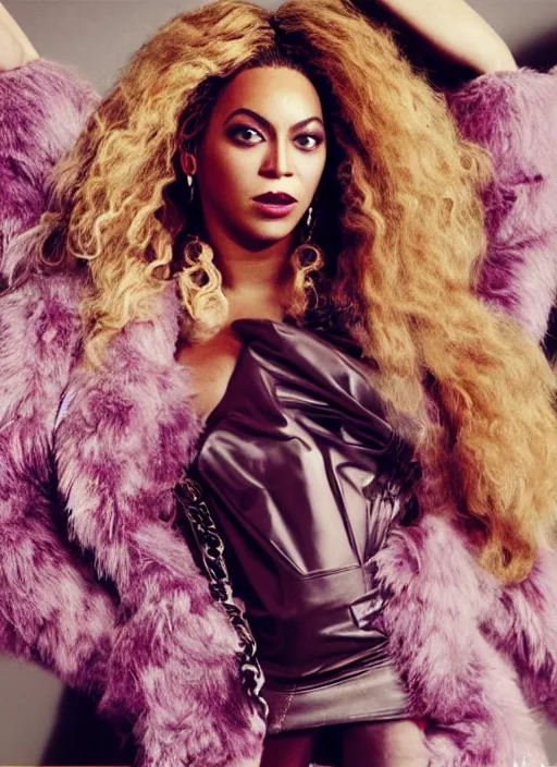 Prompt: beyonce styled by nick knight posing ,80s themed, vogue magazine, Highly realistic. High resolution. Highly detailed. Dramatic. 8k.4k.