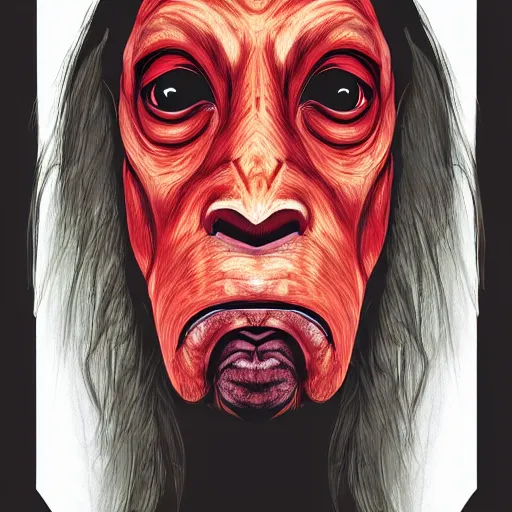 Image similar to Jar Jar Binks as a Sith Lord, portrait