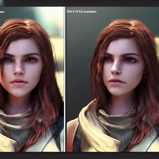 Image similar to dolby vision, unreal engine 5, 8k, beautiful girl,