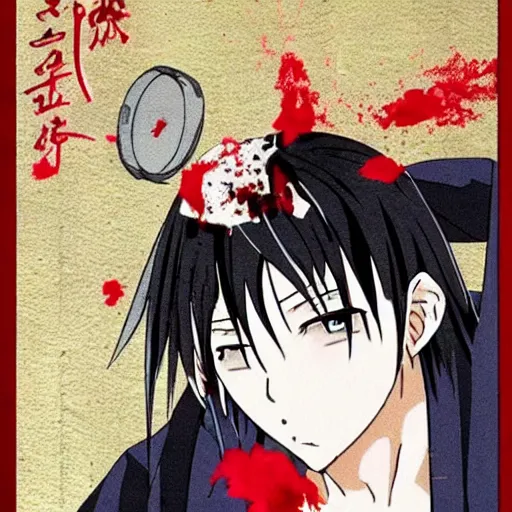 Image similar to Sogo Okita is wearing a tattered kimono with blood on the corner of his mouth,gintama,Doujin,Popular on Pixiv