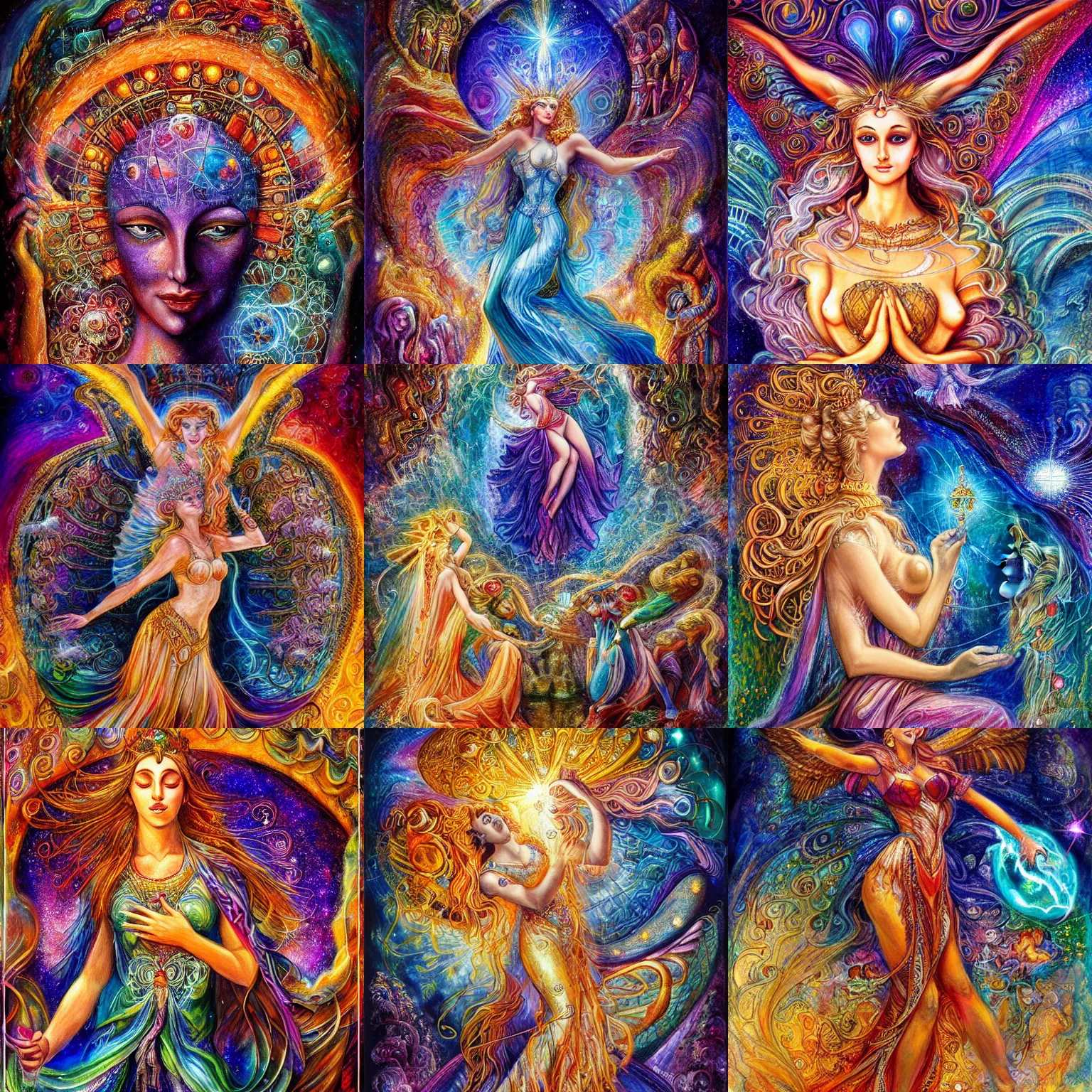 Prompt: goddess of the large hadron collided by josephine wall trending on artstation