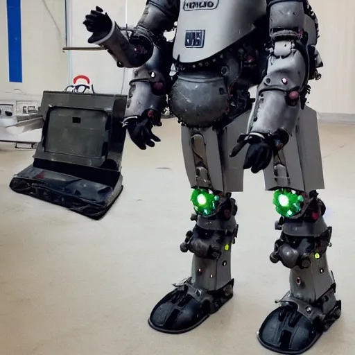 Image similar to boris johnson mech suit