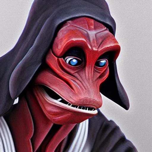 Prompt: Darth Jar Jar Binks, photorealistic