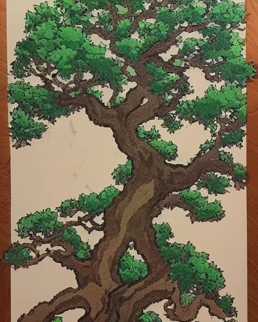 Prompt: oak tree in the style of studio ghibli