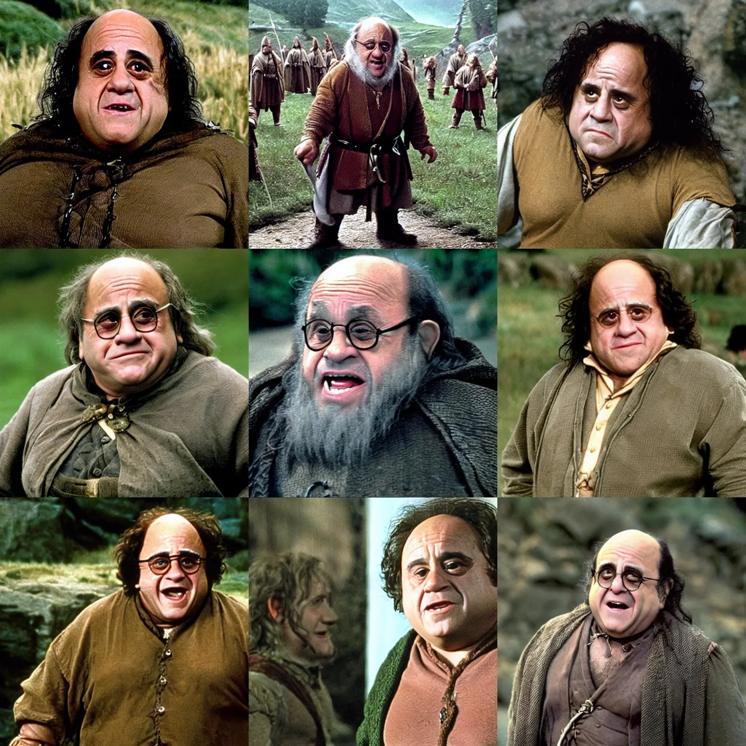 Prompt: danny devito starring in the lord of the rings