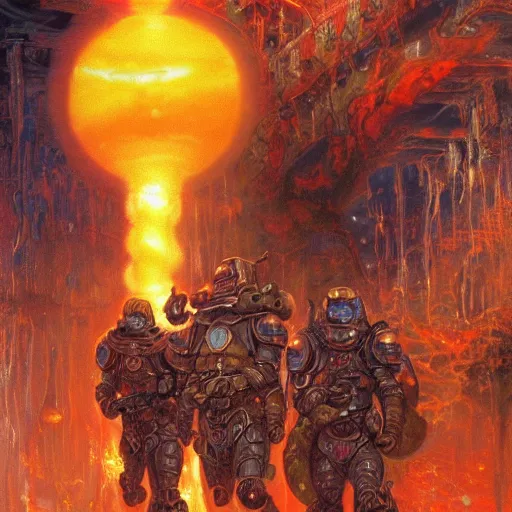 Prompt: a lava lamp with jupiter and its armored knights moons inside. donato giancola and greg rutkowski and wayne barlow. 1 9 9 8 cover. top all time r / imaginarycyberpunk.