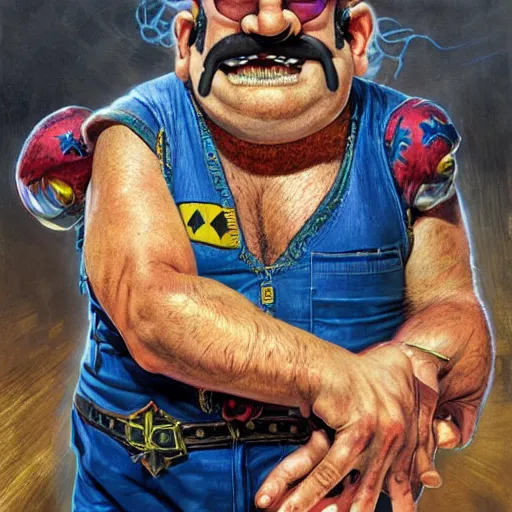 Image similar to Wario, artwork by Dave Dorman,