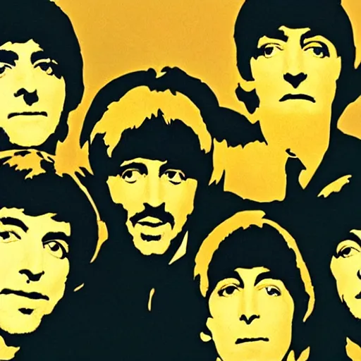 Prompt: beatles covered in honey, sticky honey