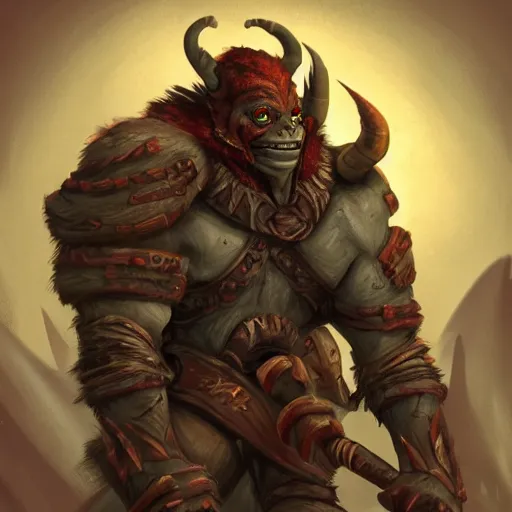 Prompt: A goblin warchief, character design, digital art, beautiful background