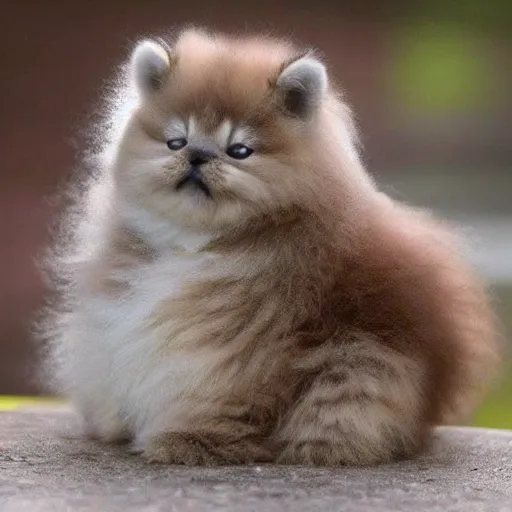 Prompt: The most fluffy cute animal in the world