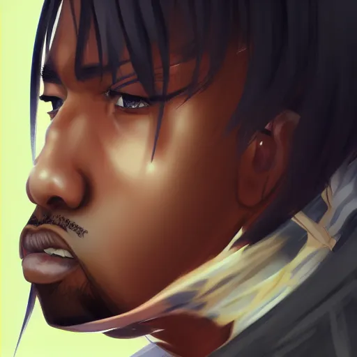 Prompt: anime, kanye west as a japanese character, extremely detailed eyes, fantastic details full face, mouth, trending on artstation, pixiv, cgsociety, hyperdetailed Unreal Engine 4k 8k ultra HD, Stanley Artgerm Lau, WLOP, Rossdraws, James Jean Marc Simonetti Ruan Jia and Mandy Jurgens and Artgerm and William-Adolphe Bouguerea Sakimichan