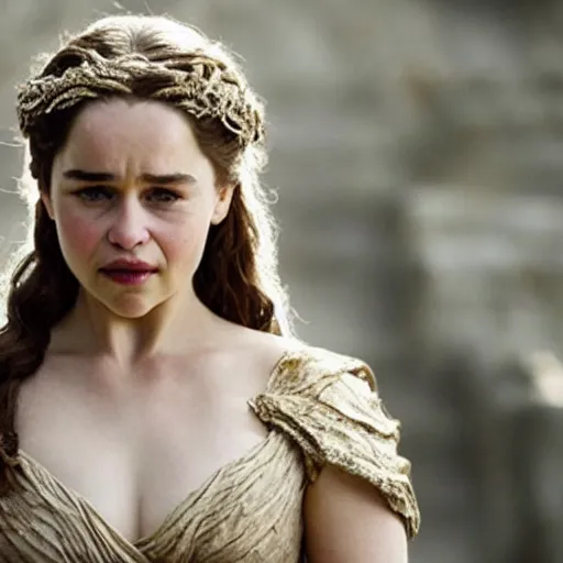 Image similar to Emilia Clarke as a Greek Goddess