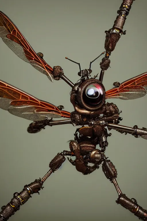 Image similar to a macro photograph of a pixar bio - mech cyborg dragonfly by adam gor, by javier ruperez, by ellen jewett, 8 k