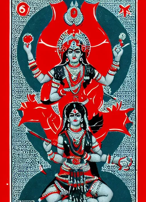 Image similar to kali - durga ussr soviet union style