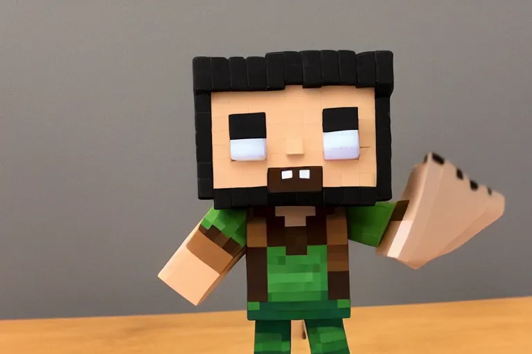 Image similar to minecraft steve funko pop