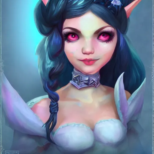 Prompt: melanie martinez as a world of warcraft character, night elf, fantasy, seen on artstation, concept, extremely detailed