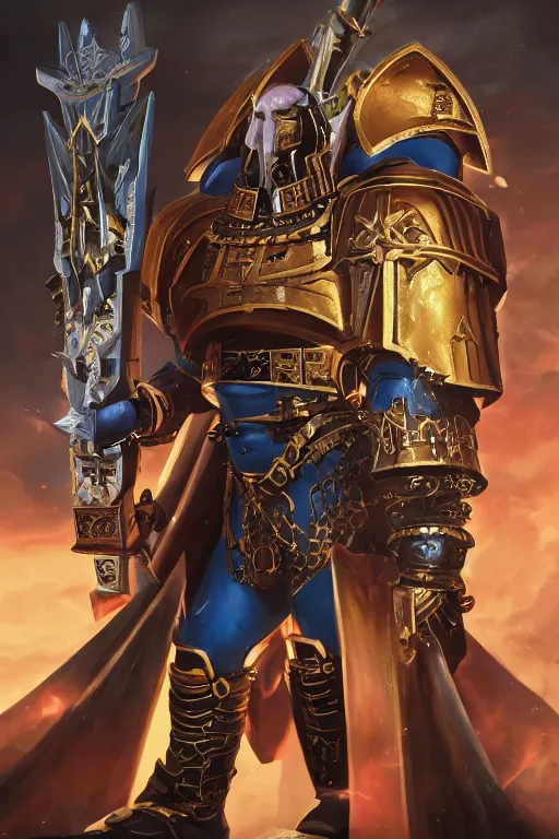 Image similar to queen portrait heros warhammer 4 0 k horus heresy fanart - the primarchs emperor by johannes helgeson animated with vfx concept artist & illustrator global illumination ray tracing hdr fanart arstation zbrush central hardmesh 8 k octane renderer comics stylized